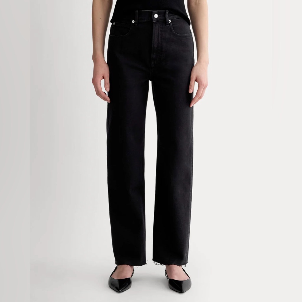 Euc Everlane Way-High Jean, 26 Regular, Washed Black